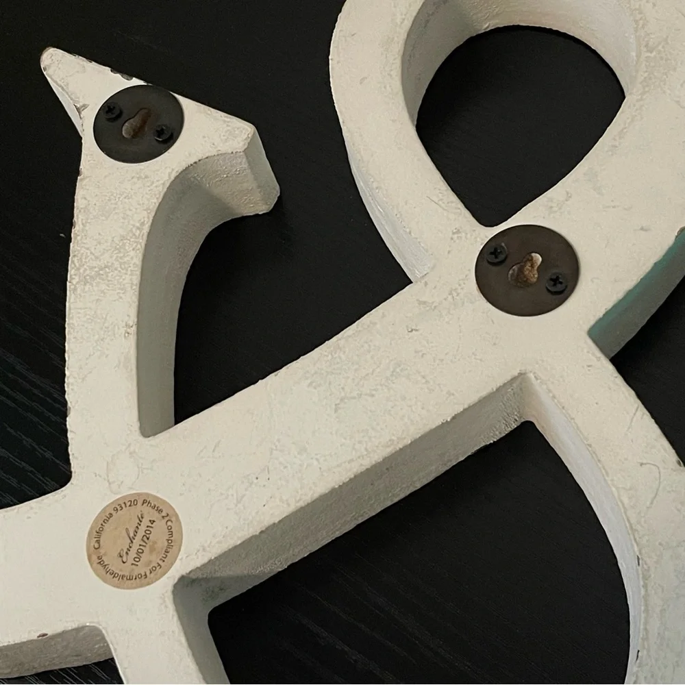 White Wooden Ampersand & - home accent/wedding decor